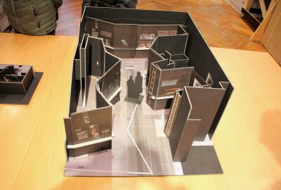 Exklusive Einblicke: So schön wird das Stadt- und Bergbaumuseum Freiberg - Modell Untergeschoss Ergänzungsbau. Foto: Renate Fischer
