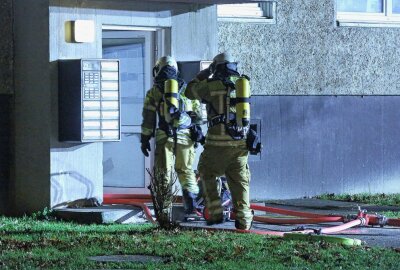 Flammen und dichter Rauch: Wohnungsbrand in Wilhelm-Lachnit-Straße - Um 21.50 Uhr kam es an der Wilheln-Lachnit-Straße zu einem Wohnungsbrand. Foto: Roland Halkasch