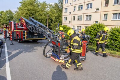 Großeinsatz der Feuerwehr in Zwönitz - Großeinsatz der Feuerwehr in Zwönitz. Foto: André März