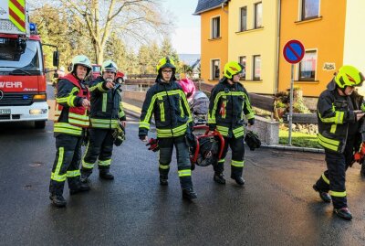 Großer Feuerwehreinsatz in Lauter-Bernsbach - Feuerwehreinsatz in Lauter-Bernsbach mit glimpflichem Ausgang. Foto: Niko Mutschmann