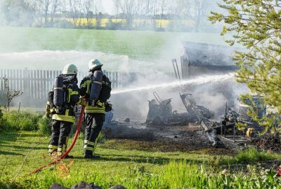 Leipzig: Scheune steht in Flammen - In Leipzig kam es zu einem Scheunenbrand. Foto: LN