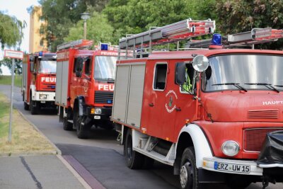 Mutmaßliche Brandstiftung im Wald: Feuerwehr verhindert Waldbrand - Feuerwehr im Einsatz. Foto: Niko Mutschmann