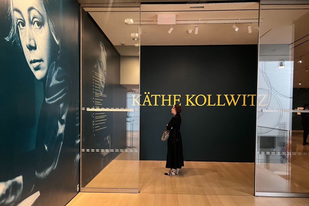 New Yorker MoMA zeigt große Käthe-Kollwitz-Schau - Eingang zur Ausstellung "Käthe Kollwitz" im New Yorker Museum of Modern Art (MoMA).