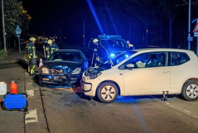 Schwerer Crash in Leipzig mit hohem Sachschaden - Schwerer Unfall in Leipzig. Foto: Christian Grube