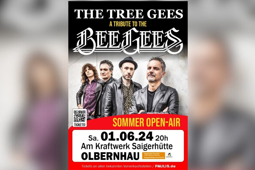 Sommer Open Air: The Tee Gees - Bee Gess spielen in Olbernhau - Am 1. Juni spielen The Tee Gees in Olbernhau. 