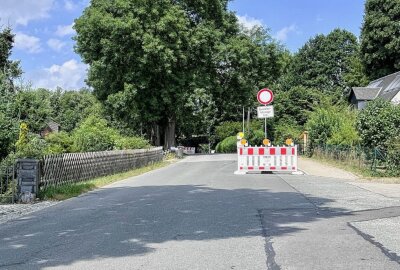 Straßensperrungen während der Sommerferien in Zwönitz - Aktuell ist die Stollberger Straße in Zwönitz gesperrt. Foto: Ralf Wendland