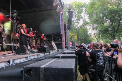 Corvus Corax gaben am Samstagabend ihr Konzert im Heidnische Dorf des WGTs. 