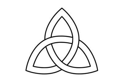 Nicht mit der Triskele  zu verwechseln ist das Triqueta, ein weiteres Symbol der Dreifaltigkeit, jedoch mit anderem Aussehen. Es steht ebenfalls für Vater, Sohn und den heiligen Geist und wird auch oft in der Verbindung mit er nordischen Mythologie um Odin gesetzt. Oft sieht man es auch mit einem Kreis darum. Dann steht es für Unendlichkeit /Ewigkeit. 