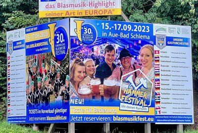 30. Europäische Blasmusikfestival - alles ist vorbereitet - In Bad Schlema startet heute das 30. Europäische Blasmusikfestival. Foto: Ralf Wendland