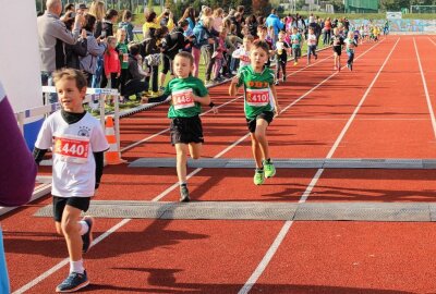 39. Herbstlauf: Traditionsreiche Laufveranstaltung in Freiberg - Kleine Sportler waren mit vollem Einsatz dabei Foto: Renate Fischer