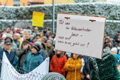 800 Menschen demonstrieren gegen die Schließung der Reichenbacher Klinik - Foto: David Rötzschke