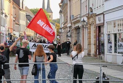 AfD: "Sieg Heil"-Rufe nach Höcke-Wahlkampf in Grimma - AfD-Wahlkampf am Donnerstag in Grimma. Foto: Sören Müller