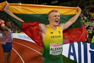 Alekna bricht Uralt-Diskus-Weltrekord von Schult - Schaffte mit 74,35 Metern einen Weltrekord: Mykolas Alekna aus Litauen.