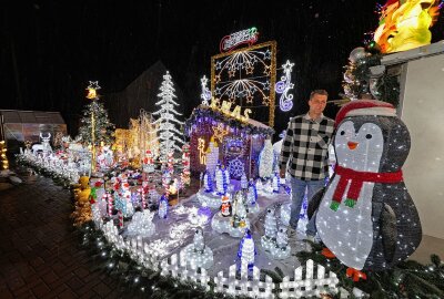 Alle Jahre wieder: Wie die Weihnachtsbeleuchtung von Piet Ahner Kuhschnappel zum Leuchten bringt - Piet Ahnerts LED-Wunderland begeistert Jung und Alt. Foto:Andreas Kretschel