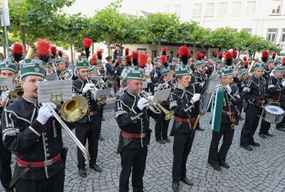 Alle Termine für die sächsischen Bergparaden 2023 - Zum Bergstreittag gehört auch ein Abschlusskonzert aller Bergmusiker. Archivoto: Ralf Wendland