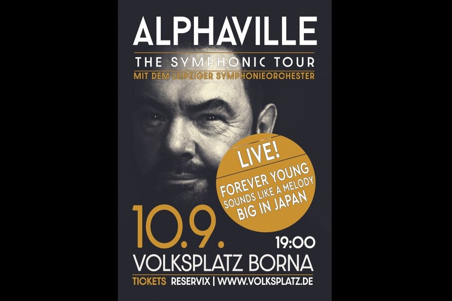 Alphaville live mit Orchester in Borna - Alphaville kommen am 10. September nach Borna. 