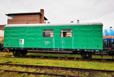Alter Eisenbahnwaggon dient in Lugau als neues Museum - Mannschaftswagen. Foto: ERZ-Foto/Georg Ulrich Dostmann