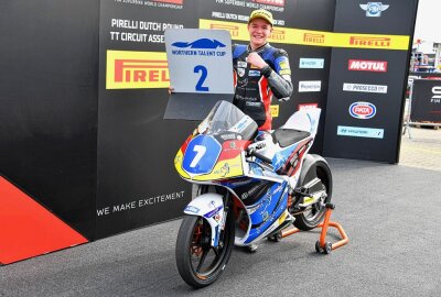 AMCler ohne Fortune bei Superbike-WM in Assen - Rocco Caspar Sessler durfte sich über seinen zweiten Platz freuen. Foto: Thorsten Horn