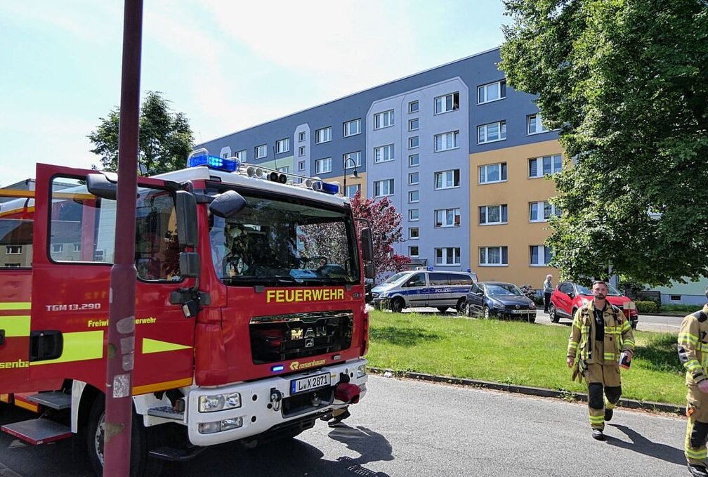 Angebranntes Essen verursacht Feuerwehreinsatz in Grimma - Am Freitagmorgen wurde die Feuerwehr durch einen vermeintlichen Brand in Grimma gerufen. Foto: Sören Müller