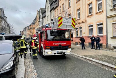 Aue: Wohnungsbrand durch Herd ausgelöst - Am Freitagvormittag kam es zu einem Brand in der Lindenstraße. Foto: Daniel Unger