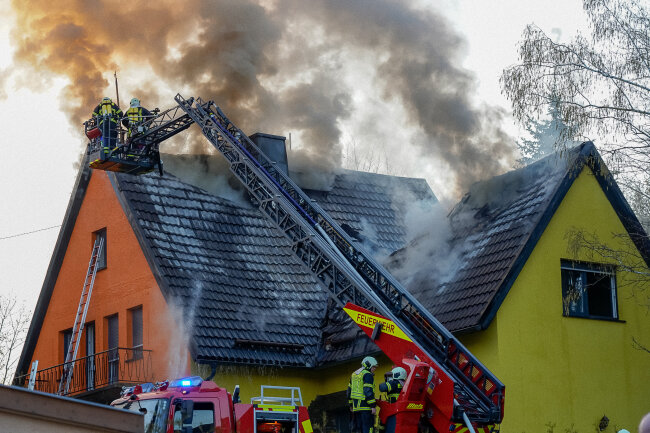 Am Abend kam es zu einem Brand in Auerbach.