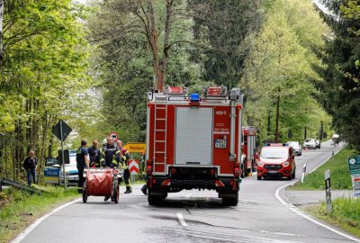 Auto prallt gegen Baum: Ein Schwerverletzter - Auf der S223 ereignete sich ein Verkehrsunfall. Foto: Harry Härtel/haertelpress