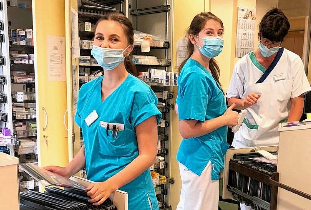 Azubis leiten im Mittweidaer Krankenhaus eine Station - Azubis führen im Klinikum Mittweida ein Praxis-Projekt durch.Foto: Klinikum Mittweida