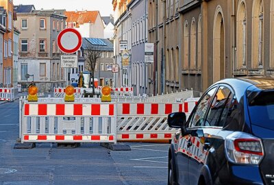 Bauarbeiten sorgen für erneute Straßensperrungen in Westsachsen - Die Karl-May-Straße bleibt monatelang gesperrt. Foto: Markus Pfeifer
