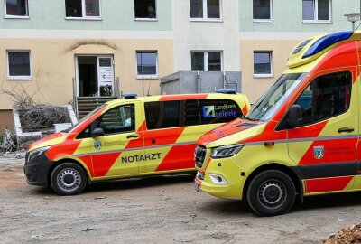 Bauarbeiter bei Mauereinsturz schwer verletzt - Schweres Unglück in Grimma. Foto: Sören Müller
