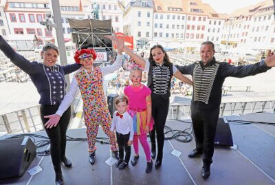 Bergstadtsommer in der Silberstadt geht weiter - Beim Familientag traten die Akrobaten der Zirkusse "Bernardo" und "Piccolino" auf. Foto: Wieland Josch