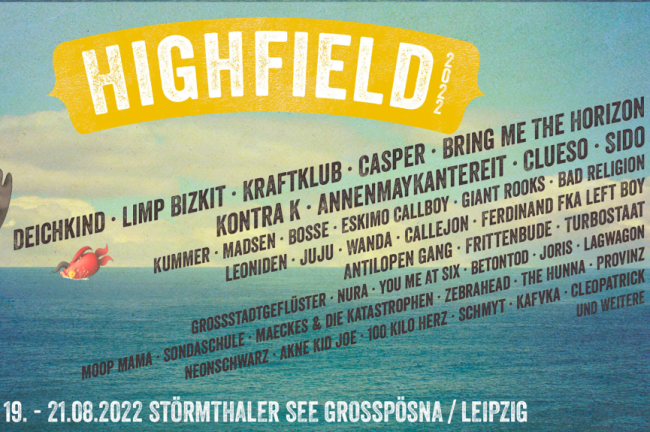 Das Highfield Festival bei Leipzig findet vom 19. bis 21. August 2022 statt.