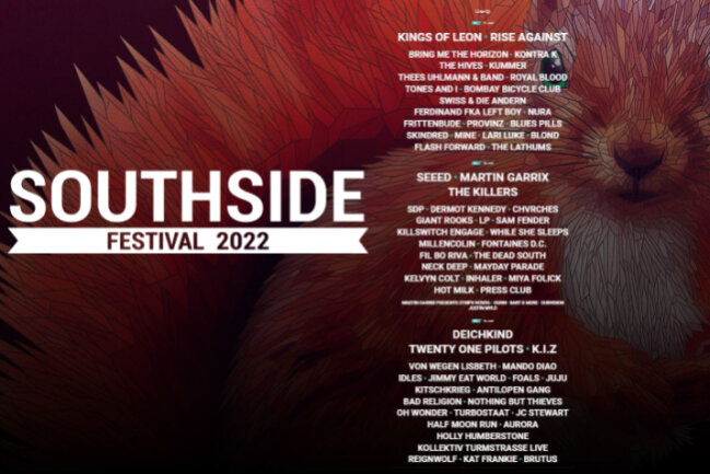 Das Southside Festival in Neuhausen ob Eck (Nähe Bodensee) vom 17. bis 19. Juni 2022 statt.