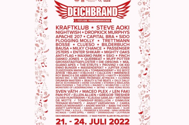 Das Deichbrand Festival findet vom 21. bis 24. Juli in Cuxhafen statt.