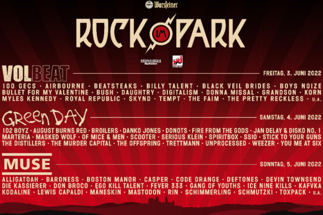 Rock im Park findet vom 3. bis 5. Juni 2022 in Nürnberg statt.