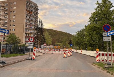 Bockauer Straße in Aue soll ausgebaut werden - Auch aktuell laufen auf dem Eichert Baumaßahmen. Foto: Ralf Wendland