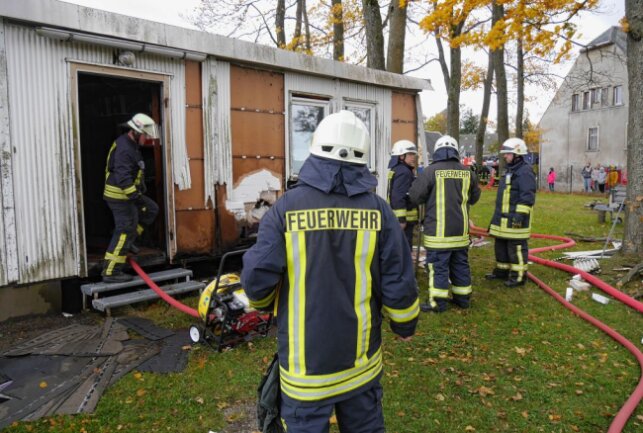In Sayda konnte die Feuerwehr bei einem Brand im Sportlerheim Schlimmeres verhindern. Foto: B&S/Bernd März 