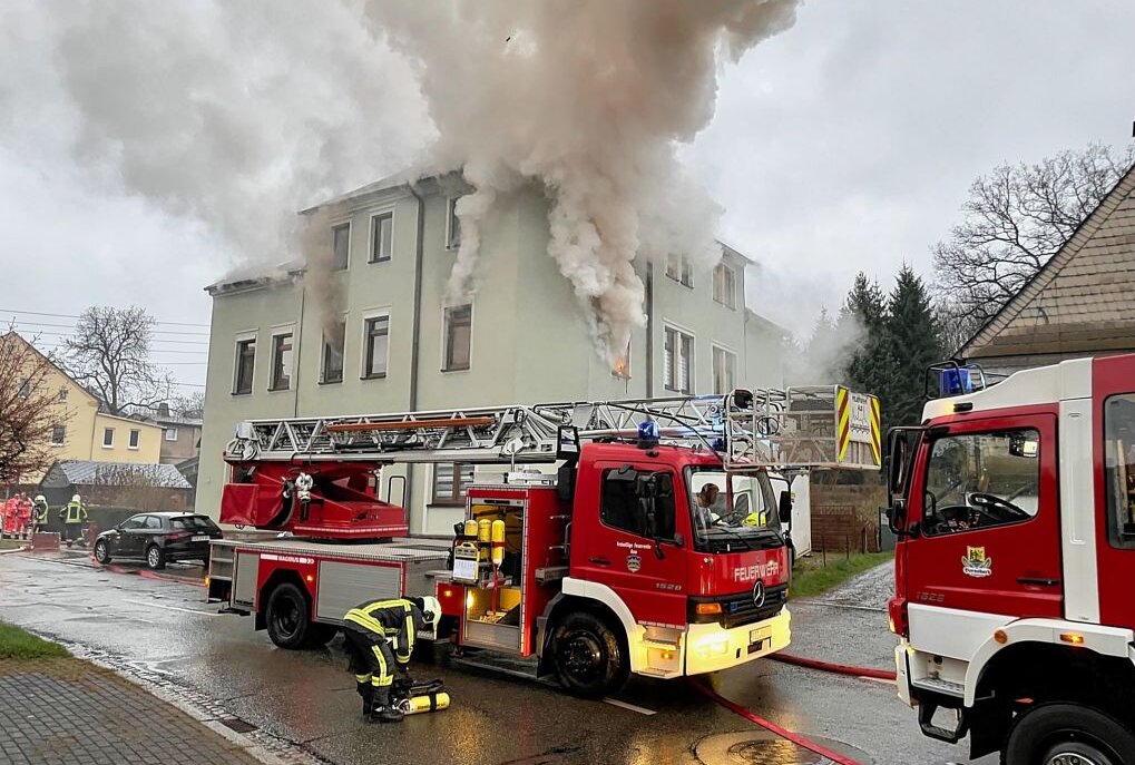 Heute Morgen kam es in Lauter-Bernsbach zu einem Brand. Foto: Daniel Unger