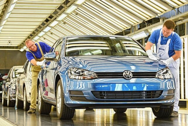 Bündnis fordert Unterstützung bei Strukturwandel der Automobilindustrie - Produktion im VW-Werk Zwickau. Foto: Volkswagen AG