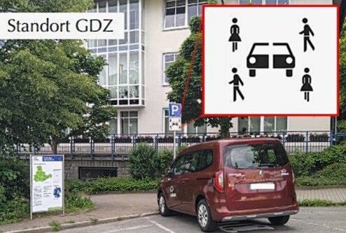 Carsharing in Annaberg-Buchholz bietet Autofahrern neue Möglichkeiten - Stellplatz am GDZ. Foto: Stadt Annaberg-Buchholz