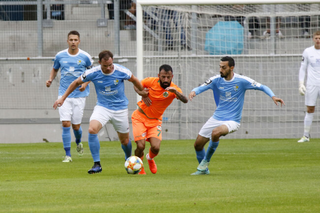 Der Chemnitzer FC im Spiel gegen den türkischen Erstligisten Alanyaspor Kulübü.