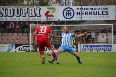 Der Chemnitzer FC verlor mit 0:1 in Meuselwitz. Foto: Marcus Hengst