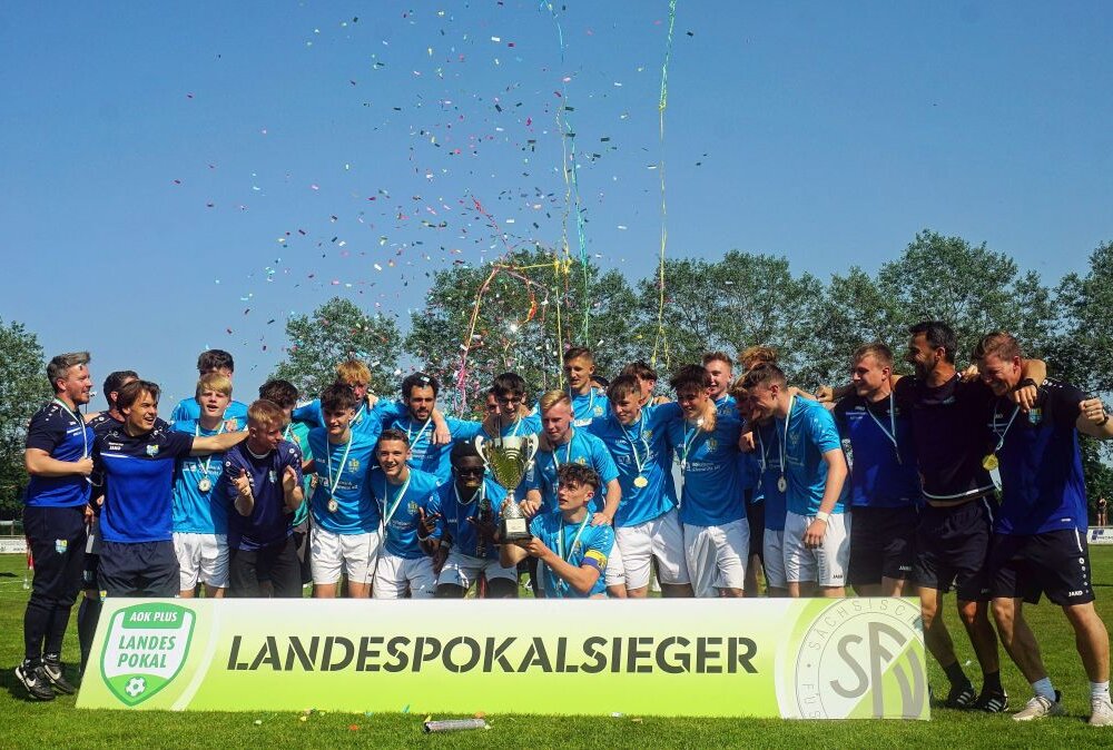 CFC-Nachwuchs: U17 holt souverän den Landespokal! - Die U17 des Chemnitzer FC hat den "AOK-Plus-Landespokals" gewonnen. Foto: Marcus Hengst