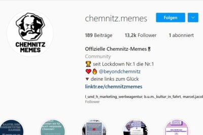 "Chemnitz Memes" zeigt Besonderheiten, Eigenheiten und Stereotypen der Stadt - Die Seite "chemnitz.memes" hat über 13.200 Follower. Screenshot: Instagram "chemnitz.memes"