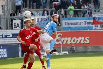 Chemnitzer FC fährt dritten Sieg in Folge ein - Rechts Felix Brügmann. Foto: Harry Haertel