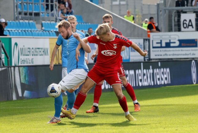 Chemnitzer FC fährt dritten Sieg in Folge ein - Links Felix Brügmann. Foto: Harry Haertel
