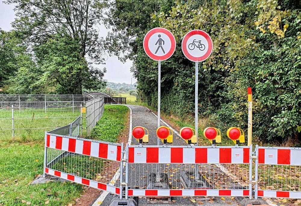 Chemnitztalradweg aktuell gesperrt - Der Chemnitztalradweg ist gesperrt. Foto: Harry Härtel 