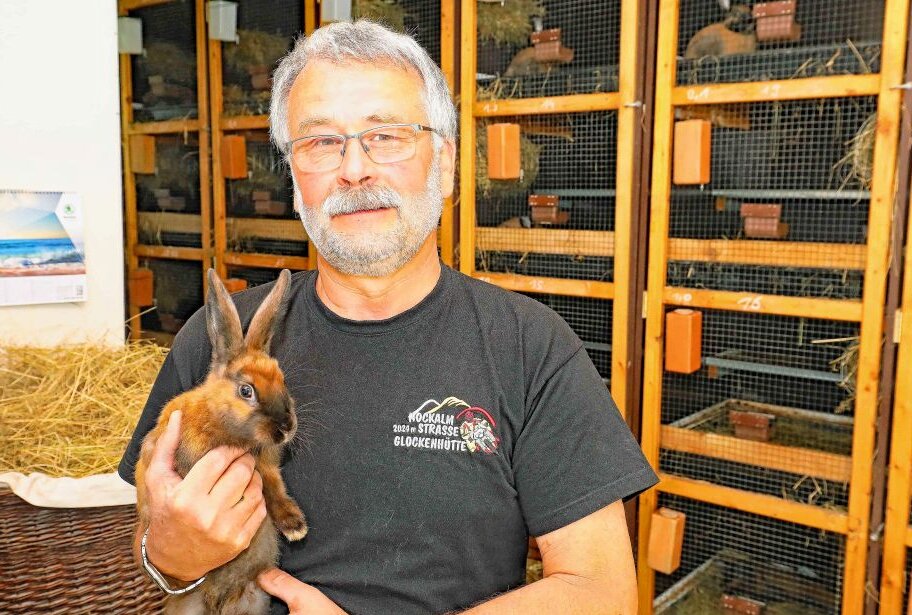 Comeback der Jungtier-Schau nach 20 Jahren - Ulrich Schmidt ist 50 Jahre im Kaninchenzüchterverein. Foto: Michel