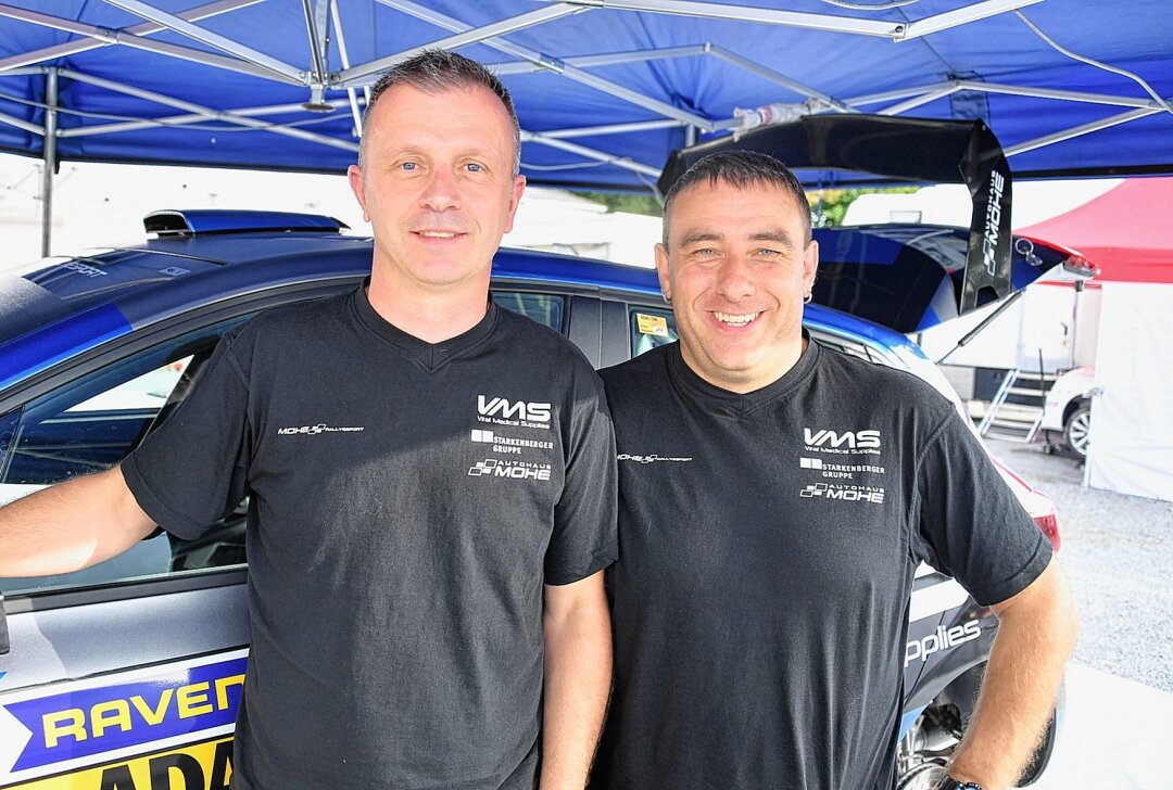 Comeback der Rallye-Weltmeisterschaft in Deutschland - Carsten Mohe (li.) und Alexander Hirsch sind auf den Rallye-WM-Lauf in Deutschland schon richtig heiß. Foto: Thorsten Horn