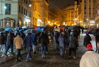 Coronaproteste in Plauen: Über 400 Teilnehmer spazieren durch die Stadt - Coronaproteste in Plauen. Foto: Blaulicht&Stormchasing David Rötzschke