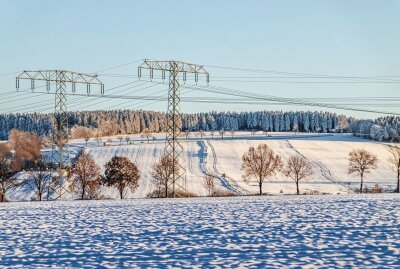 Das Erzgebirge ähnelt einem Gefrierschrank -  Winterlandschaft und Frost in Zwönitz. Foto: André März